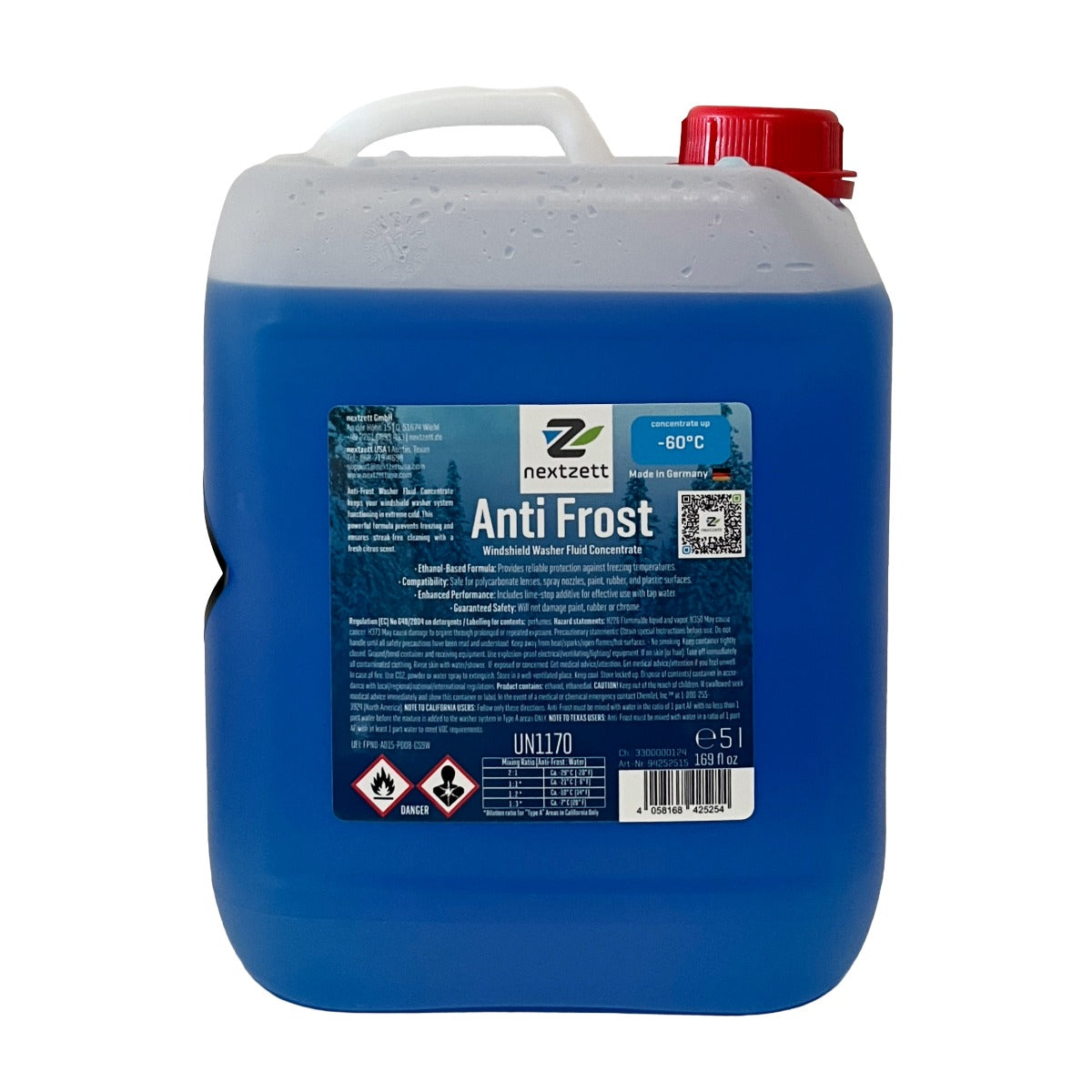Anti Frost Windshield Washer Fluid Concentrate 169 oz (5 liter)