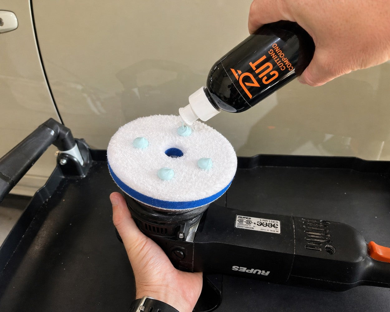 HB Revolution Cutting Microfiber Polishing Pad - Blue 5.25 IN