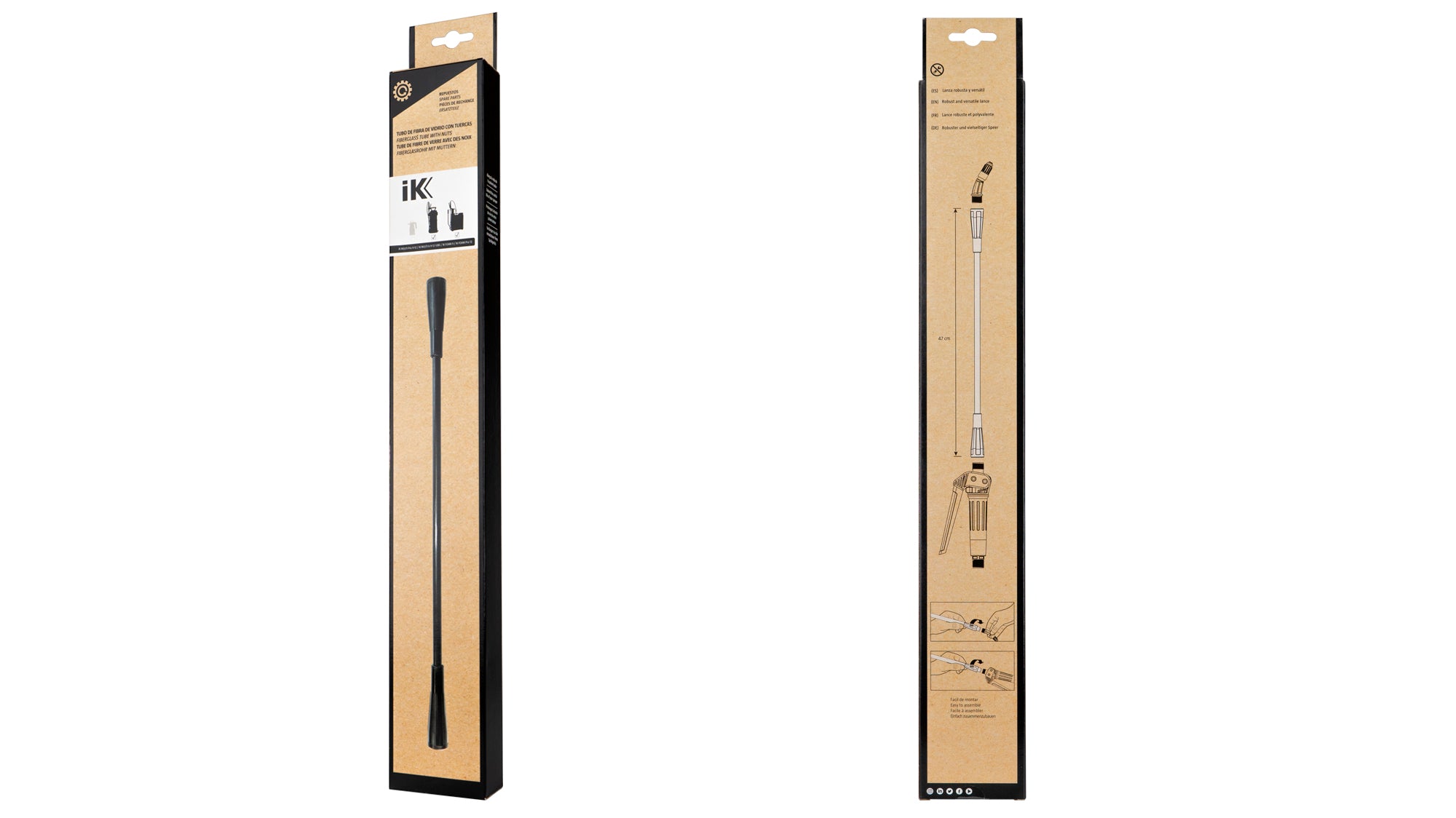 iK Fiberglass Tube with Nuts 47cm