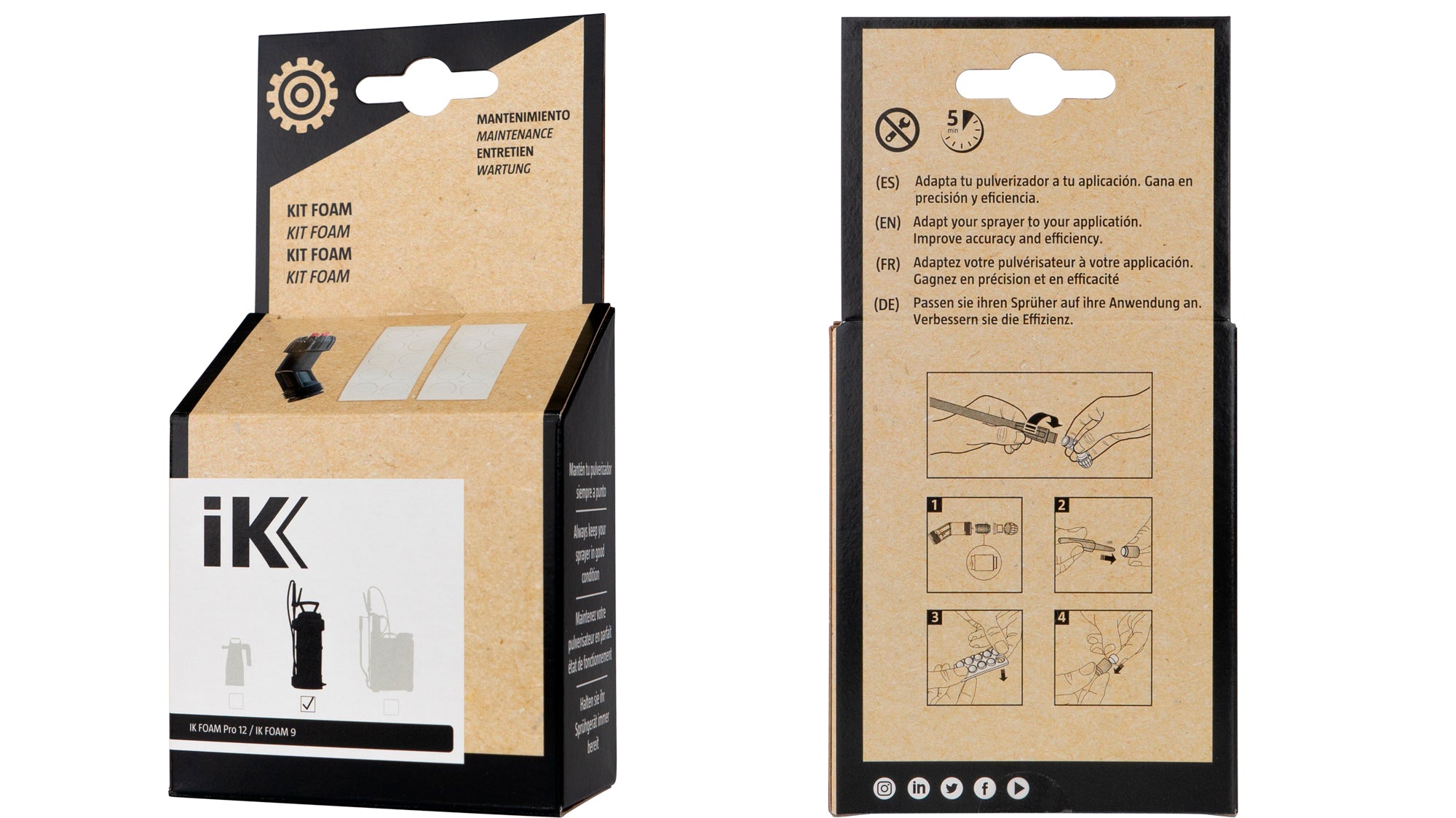 iK Foam Pro 12 Nozzle Kit / Felt Disc