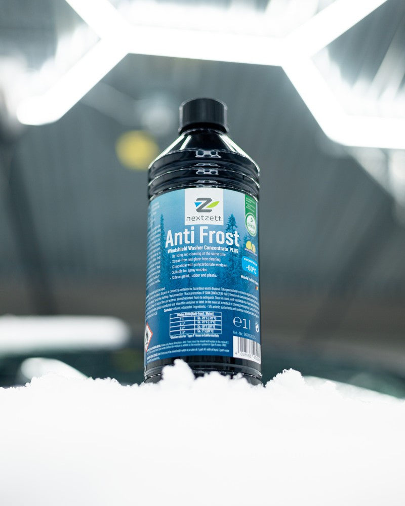 nextzett Anti Frost Windshield Washer Fluid Concentrate protects against frost and re-icing