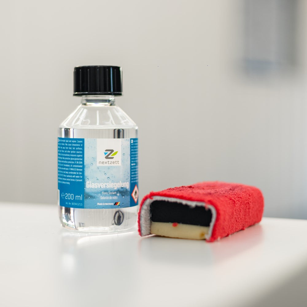 nextzett Glass Sealant applied with ceramic coating applicator